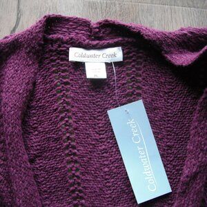 Coldwater Creek PL Knit Midnight Violet Cardigan - New With Tags